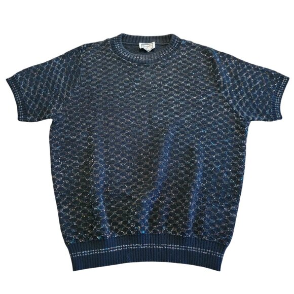 Keneth Too! Plus‎ Vintage 80s Sweater Size Medium/Large Eclectic Metallic Winter - Picture 1 of 7